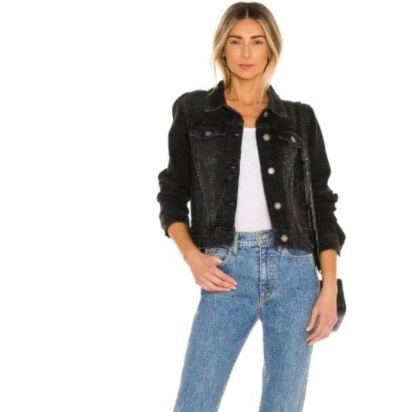 Free People x Revolve Rumors Jean Jacket Black Medium